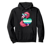 Flamingo LGBT Heart MLM Pride MLM Flag Gay Male Flag Pullover Hoodie