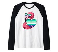 Flamingo LGBT Heart MLM Pride MLM Flag Gay Male Flag Raglan Baseball Tee