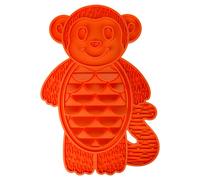 Flamingo Lick Mat Sumu Monkey Orange Silicone 40X28Cm For Dogs Food