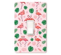 Flamingo Light Switch Cover Plates Toggle Switch Covers Plate,Outlet Covers,4.9" x 3.2" Unbreakable Decorative Electrical Outlet Cover Plates Wall Plate Flamingos Gifts for Women Men