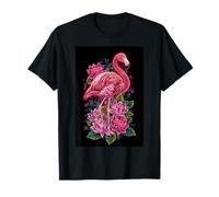 Flamingo Lotus Jungle Tropical Flower Bird T-Shirt