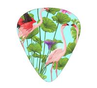 Flamingo Love Flowers Guitar Picks Set-Premium Abs Material,Various Thicknesses-Enhance Your Playing Experience