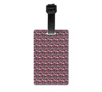 Flamingo Love Flowers Print Versatile Luggage Tags for Suitcases Labels Set Easy to Identify Travel Daily Use