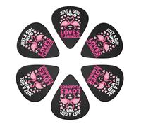 Flamingo Love Girls Guitar Picks 6 Pack Thin Medium Heavy Thickness Guitars Pick For Acoustic Electric Guitar Ukulele Bass 0.96mm