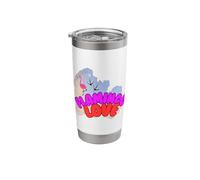 Flamingo Love with Footprints Stainless Steel Insulated Tumbler
