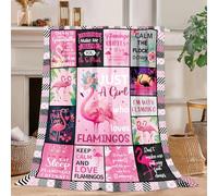 Flamingo Lover Gift for Women - 60"x50" Ultra Soft Flamingo Throw Blanket, Cozy Fluffy Decor for Couch Bed, Christmas Birthday Present