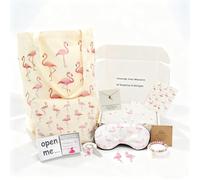 Flamingo Lover Gifts for Women - Tote Bag, Makeup Bag, Eye Sleep Mask Gift Set for Girls - Birthday, Christmas, Thank You Gifts for Mom, Teacher, Friend, Sister, Nurse (Flamingo)