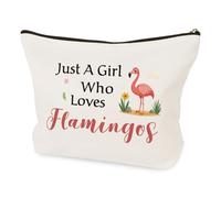 Flamingo Lovers Cosmetic Makeup Bag Gifts for Women Girl Travel Toiletry Pouch Birthday Christmas Animal Lover Flamingo Themed Gifts for Teens Bestie Friend Daughter Wife Sister Girlfriend