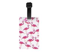Flamingo Luggage Tags Labels â€“ Secure PVC Suitcase Baggage Tags, Travel Luggage Tag with Name Id Card for Easy Identification