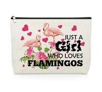 Flamingo Makeup Bag Gifts for Women Flamingos Lovers Gifts Inspirational Birthday Presents for Daughter Sister Bestie Cute Animal Themed Cosmetic Bag Animal Lovers Presents Travel Cosmetic Pouch