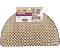 Flamingo Matz Beige Cat Litter Tray Mat 65x40cm - Double-Layer, Waterproof, Easy to Clean, Ideal for Medium to Large Litter Boxes