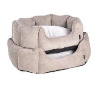 Flamingo Maylo Beige Octagonal Cat Basket Non-Slip Washable Cozy Retreat