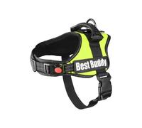 Flamingo Medium Dog Harness Pluto Neon Green/Yellow 50-66cm 60-80cm 13cm 38mm