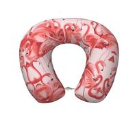 Flamingo Memory Foam Travel Pillow - Neck Support for Home, and Office - Perfect for Resting, Driving, and Leisure
