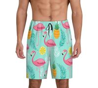 Flamingo Men'S 1-Pack Sleep Shorts Loungewear With Side Pockets, Breathable Fit, Available In Big.