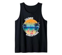 Flamingo Most Wonderful Winter - Island Tropical Christmas Tank Top