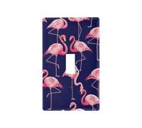 Flamingo Navy Blue Light Switch Covers, PC Kitchen Outlet Covers, Standard Size 1-Gang 4.53 x 2.76 Inches