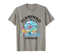 Flamingo On Board Vacation Cheyenne Wyoming T-Shirt