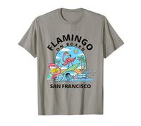 Flamingo On Board Vacation San Francisco California T-Shirt