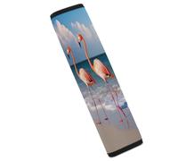 Flamingo On The Beach Car Seat Belt Cover Soft Comfortable Shoulder Seatbelt Pads Cover Seat Belt Pad for Suitable for Car Interior Accessorie