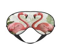 Flamingo on White Print Eye Mask, Soft and Breathable, Suitable for Nap, Travel, and Night Sleep
