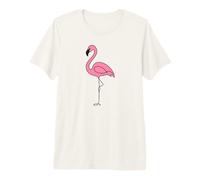 Flamingo One Line Art Minimalist Premium T-Shirt