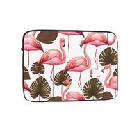 Flamingo Palm Leaf Patterned Laptop Sleeve Bag, 10-Inch Shockproof Laptop Sleeve, Slim Laptop Bag,...