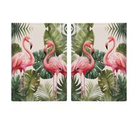 Flamingo Palm Trees Leaf Printed Passport Cover Case Passport Holder For Travel Passport Cards Protector Travel Covers Wallet Case RFID Blocking Leather Card Case for Women Men, Flamingo Palm Trees