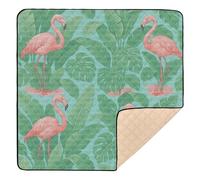 Flamingo Paradise Pattern Large Non-Slip Baby Activity Play Mat for Floor Non-Toxic Activity Gym Mat for Babies Infants Toddlers, 50'' x 50''