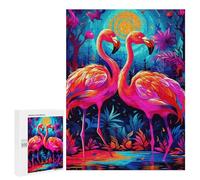 Flamingo Paradise Wooden Brain Teaser for Adults, 500 PCS - Gift for Winter Evenings, for Screen-Free Relaxation at Home