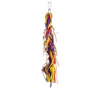 Flamingo Parakeet Toy Birdie Colorful 15X6X45Cm With Rope And Ribbons