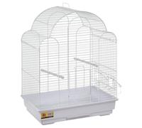 Flamingo Parrot Cage Bali White 42x30x58cm For Budgerigars, Accessories Included