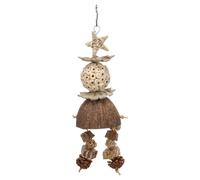 Flamingo Parrot Toy Geri Brown 32 cm - Natural Fun for Birds