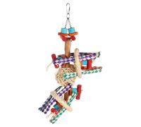 Flamingo Parrot Toy Zazoe 24X10X40Cm Colorful With Ball, Beads, Chew