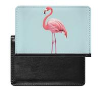 Flamingo Passport Holder with 3 Card Slots, Portable PU Leather Travel Wallet, Slim Protective Cover for Passport, ID, Credit Cards