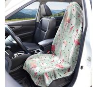 Flamingo Pattern Car Seat Cover Terry Cloth Fabric 1 Piece/2 Pieces