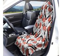 Flamingo Pattern Car Seat Cover Terry Cloth Fabric 1 Piece/2 Pieces