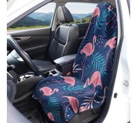 Flamingo Pattern Car Seat Cover Terry Cloth Fabric 1 Piece/2 Pieces