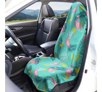 Flamingo Pattern Car Seat Cover Terry Cloth Fabric 1 Piece/2 Pieces