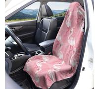 Flamingo Pattern Car Seat Cover Terry Cloth Fabric 1 Piece/2 Pieces