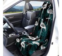 Flamingo Pattern Car Seat Cover Terry Cloth Fabric 1 Piece/2 Pieces