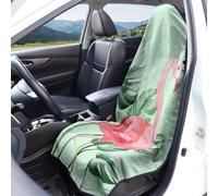 Flamingo Pattern Car Seat Cover Terry Cloth Fabric 1 Piece/2 Pieces