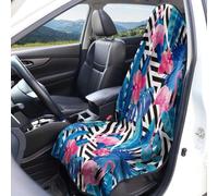 Flamingo Pattern Car Seat Cover Terry Cloth Fabric 1 Piece/2 Pieces