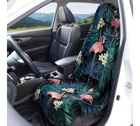 Flamingo Pattern Car Seat Cover Terry Cloth Fabric 1 Piece/2 Pieces