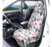 Flamingo Pattern Car Seat Cover Terry Cloth Fabric 1 Piece/2 Pieces