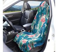 Flamingo Pattern Car Seat Cover Terry Cloth Fabric 1 Piece/2 Pieces