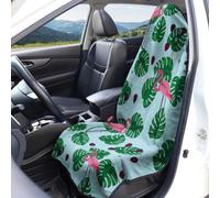Flamingo Pattern Car Seat Cover Terry Cloth Fabric 1 Piece/2 Pieces