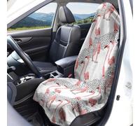 Flamingo Pattern Car Seat Cover Terry Cloth Fabric 1 Piece/2 Pieces