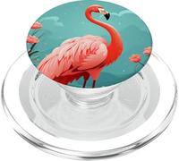 Flamingo Pattern Coral PopSockets PopGrip for MagSafe