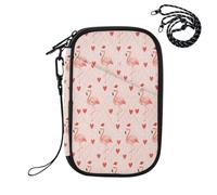 Flamingo Pattern RFID Blocking Family Passport Holder, Waterproof Travel Document Organizer Wallet for Women Men, Credit Card Case Travel Essentials